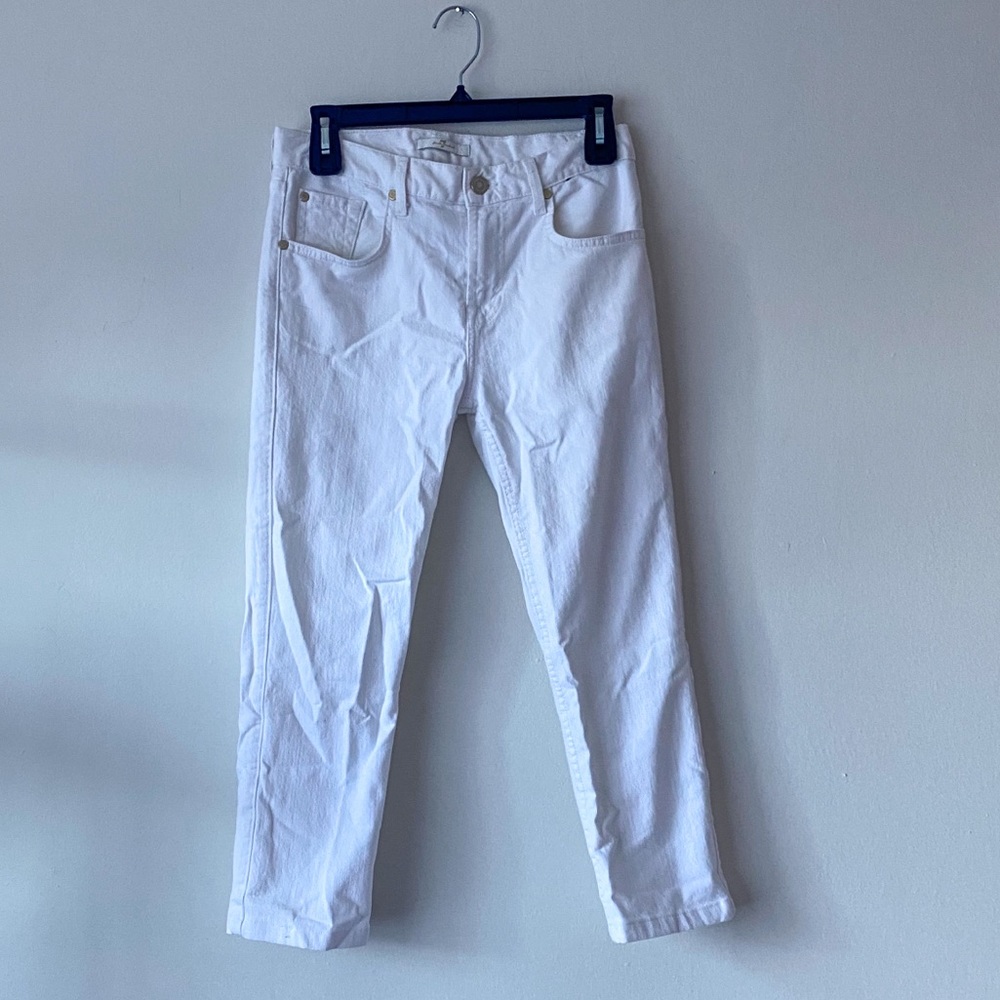 Altered 7 for all mankind jeans, Josefina boyfriend jeans, white, size 24